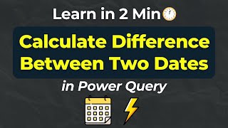 how to calculate difference between two dates in power query