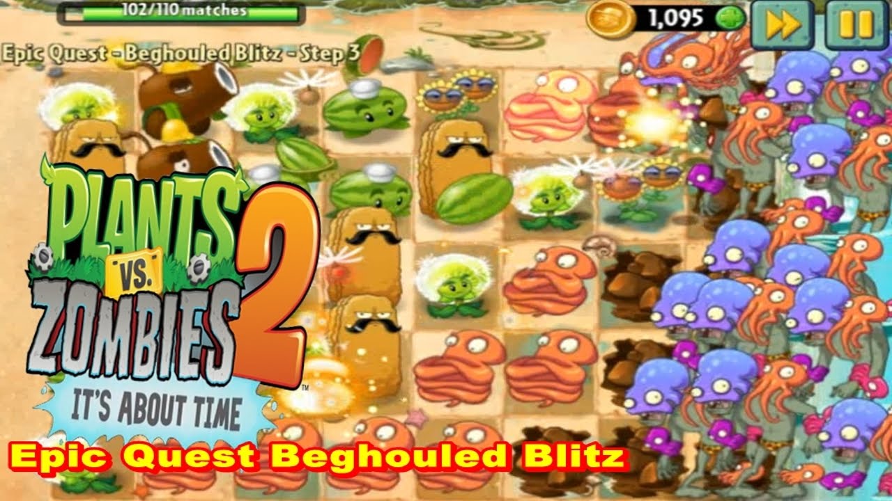 Plants vs. Zombies 2: It's About Time - Gameplay Walkthrough Part 469 -  Beghouled Blitz Epic Quest! 