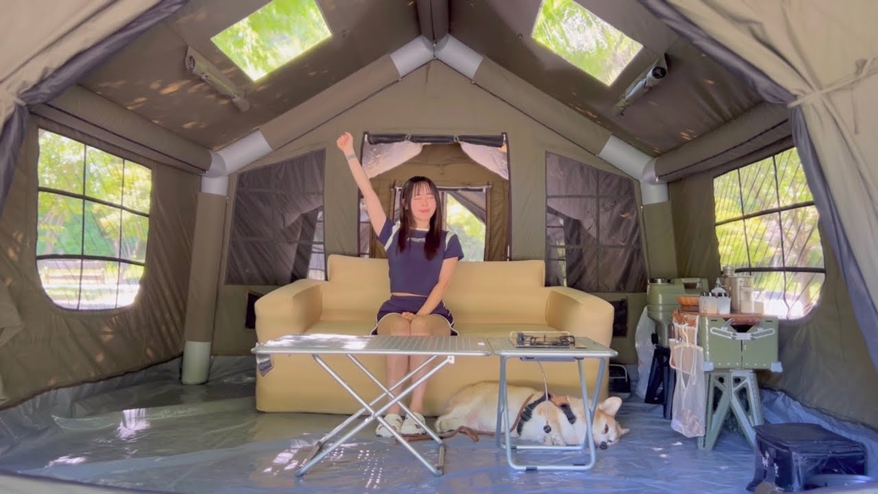 Weighing 185lb in tent, solo camping in the forest without anyone