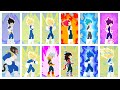 VEGETA All Transformations - Stickman Dragon Ball Animation