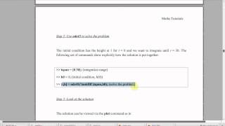 First order ODE solution of tankfill problem using Matlab