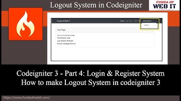 Codeigniter 3 - Part 4: Login & Register System | How to make Logout System in codeigniter