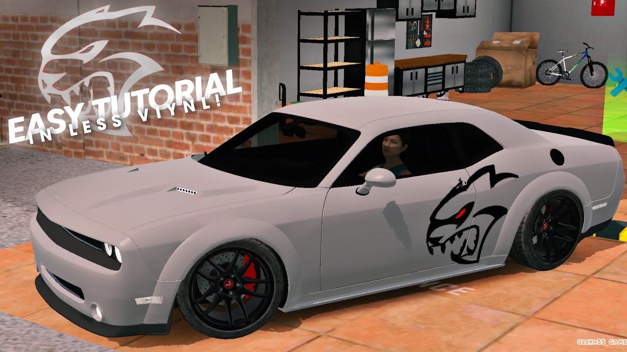 How to make hellcat logo in car parking multiplayer