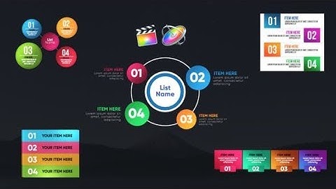 Apple Motion Template: Infographic Unique Lists-Final Cut Pro