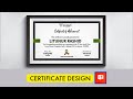 How to make a certificate in powerpoint  certificate design