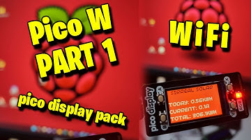 Raspberry PICO W:  Use Wifi, MQTT to display (Pimoroni) certain values like solar power! PART 1:WiFi
