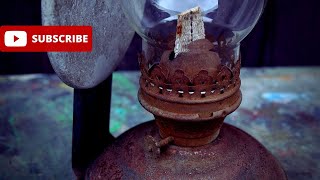 Restauration d'une Vieille lampe à pétrole : Nettoyage d'une lampe à pétrole