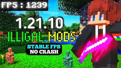 FPS Mods For 1.21.10 Mojo Launcher 🔥 ( 180+ FPS CONSTANT)