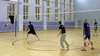 Volleyball. Training. Basic volleyball skills. Attack, serve, block, pass, set, dig. Full version