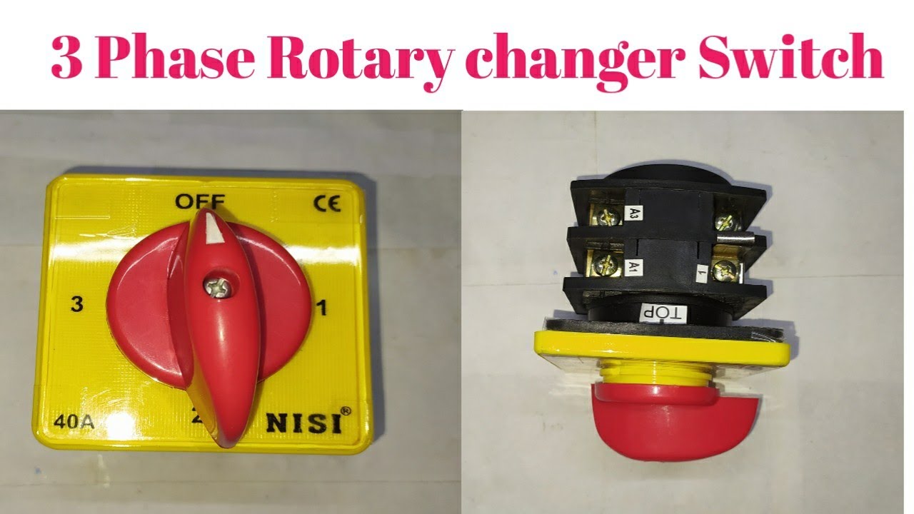 3pole phase changer rotary switch,phase changer switch, YouTube