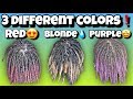 HOW TO DYE DREADS | *3 DIFFERENT COLORS*