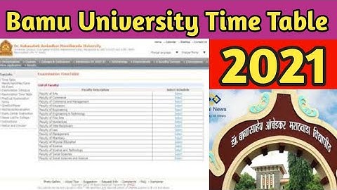 BAMU University Time-Table Release ll BAMU update ll BAMU Exam Bsc,I,II,III year BAMU exam update