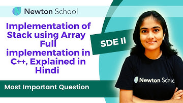 Implementation of Stack using Array  🔥 Full implementation in C++ , Explained in Hindi 🙏🏼