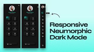 Collapsible Neumorphism Sidebar With Dark Mode | HTML CSS JavaScript Profile