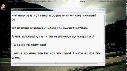 Action replay Manager is not recognizing my DS on Windows 7 (FIXED!!!)