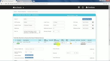 How to Create Purchase Order Receipts - AcTouch Cloud ERP Solutions
