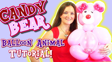 VALENTINE CANDY BEAR Advanced Balloon Animal Tutorial - Learn Balloon Animals with Holly!