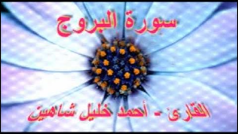 أحمد خليل شاهين - سورة البروج