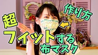 【フィット感がすごい】布マスク【型紙不要】