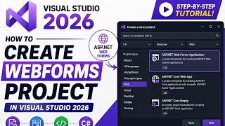 How to Create Your First Web Forms Project in Visual Studio 2026