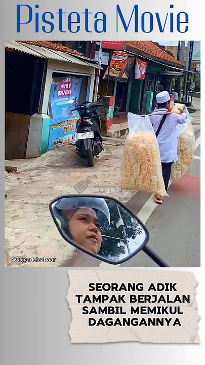 A little brother is seen walking while carrying his merchandise #shorts #motorcyclist #goodperson