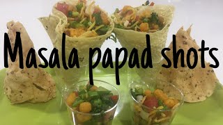 Papad Shots Recipe || Appetizer || Masala Papad Recipe || Stuffed Papad || Cone Chaat || Easy Recipe