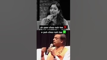 How to pronounce opportunity in Standard English with #shashitharoor and #rashmikamandanna