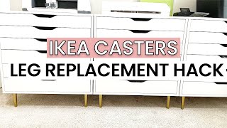 Replace IKEA Casters on Alex Cabinet with Furniture Legs - Tips and Tricks (Best Amazon Replacement)