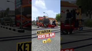 Motor Sahur Roda Tiga Ketabrak Kereta Api 🚆😱 #bussid #bussidmod #bangsuper