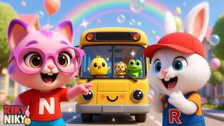 Rueda Rueda el Bus RUM-RUM 🌈🚌 | Canción Infantil | Riky y Niky