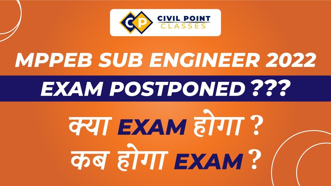 vyapm Sub engineer exam postponed or not mppeb sub engineer postponed