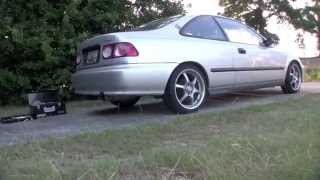 How to install a Trailer Hitch on a Honda Civic with aftermarket exhaust.
