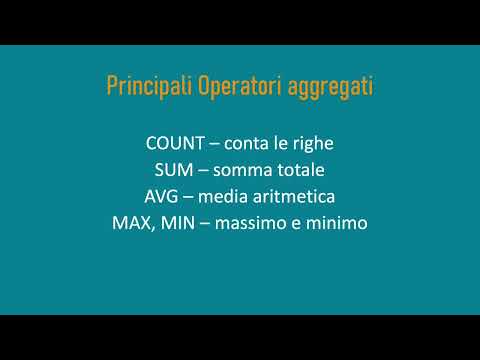 Video: MySQL è un operatore?