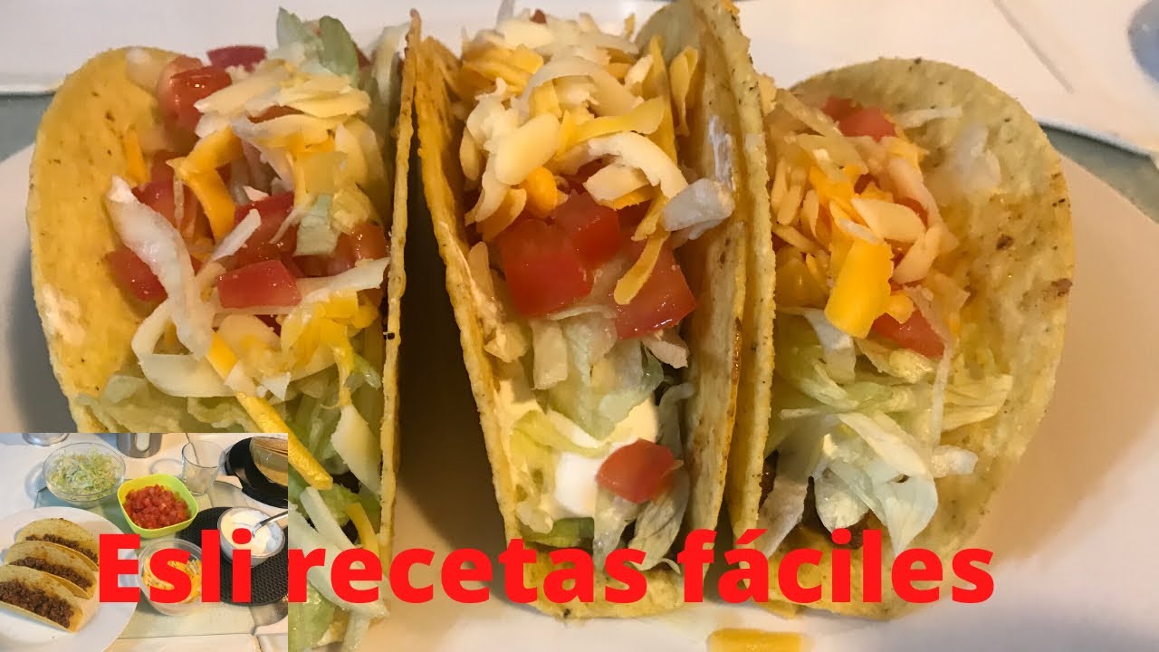 Tacos estilo Taco Bell Tacos crujientes beefcrunchytacos YouTube