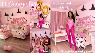 30th BIRTHDAY VLOG 🎂 Hosting a Spooky Party, What I got for my birthday, Shop with me!