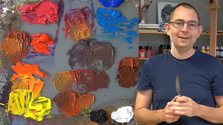 Mixing brown. Painting with acrylics for beginners.