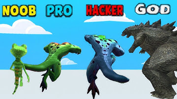 NOOB vs PRO vs HACKER vs GOD in Kaiju Run