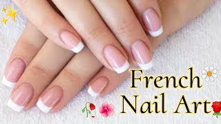 French Nail Arts at home | DIY at Home | The Amisha