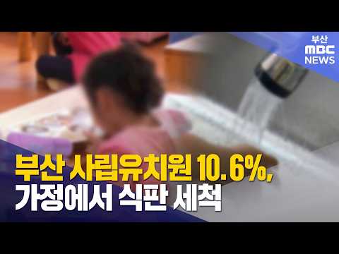 부산 사립유치원 10.6%, 가정에서 식판 세척 (2026-08-<strong>03</strong>,월/뉴스투데이/부산MBC)