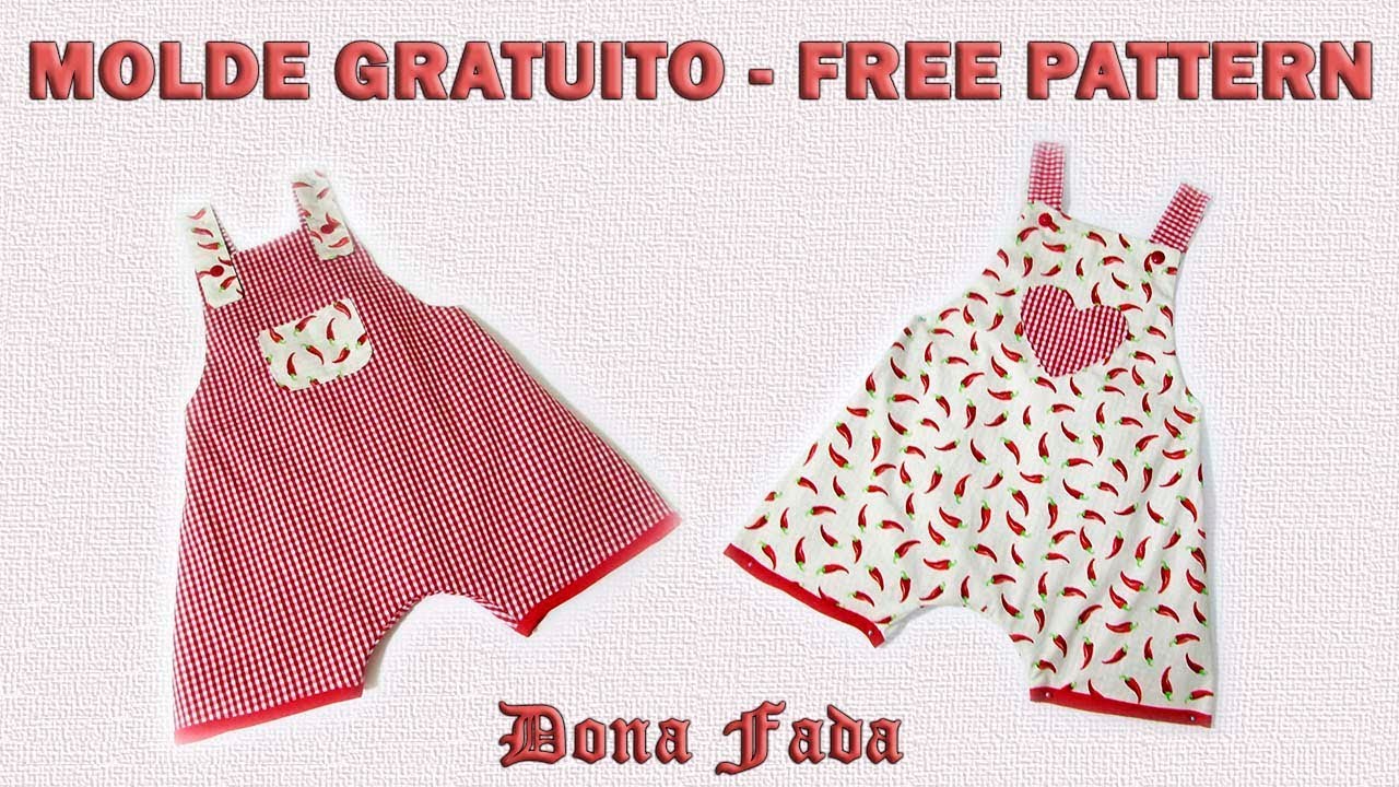 Macacão Jardineira Dupla Face   6 meses a 2 anos