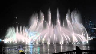 Поющие фонтаны в Дубае 2015 под Аллу Пугачеву - Любовь похожая на сон. Dubai Dancing fountain 2015.