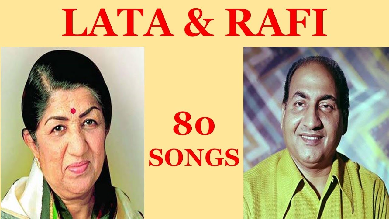 80 Lata Mangeshkar  Mohammad Rafi Songs  Evergreen Romantic Super Hit Duet Songs  Rafi Lata Hits
