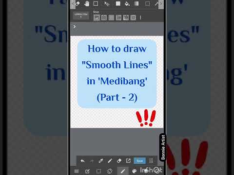 How to draw Smooth Lines in Medibang Paint Part2  Digital Drawing App Tutorial