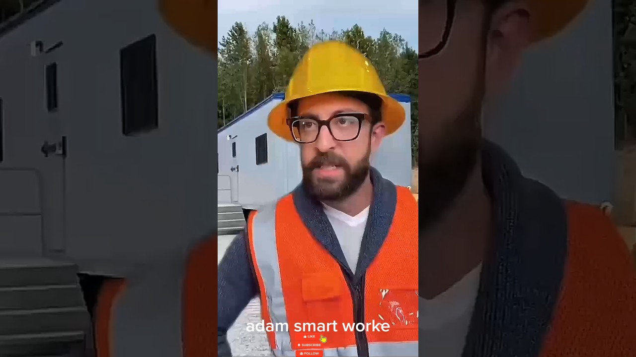 A smart and humorous way of doing things at work 🧑‍🔧, 🔨 👉#smart #adamrose #construction #workers