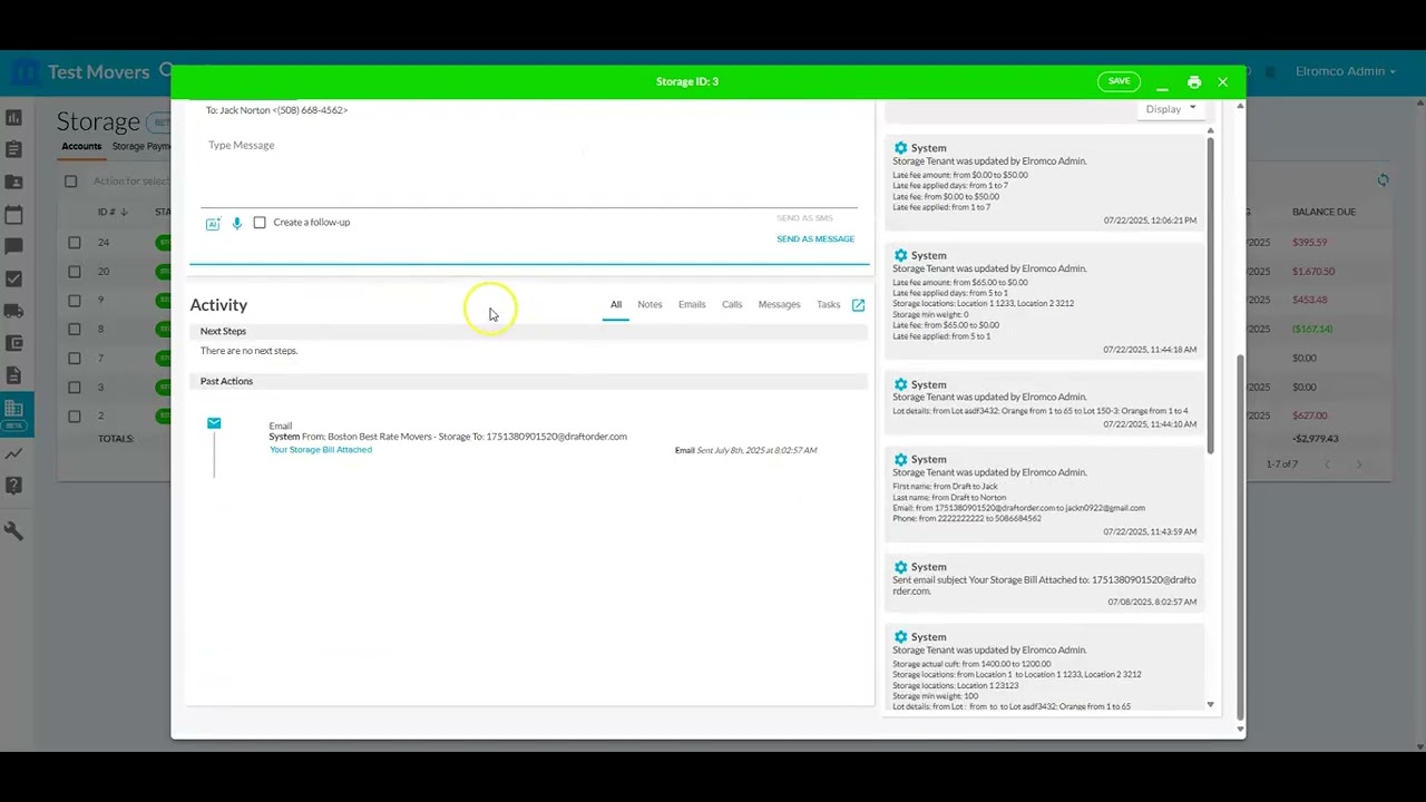 Storage Tenant Window Overview