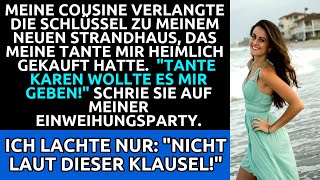 Cousine Fordert Strandhaus: Tante Karens Geheime Klausel Deckt Die Wahrheit Auf