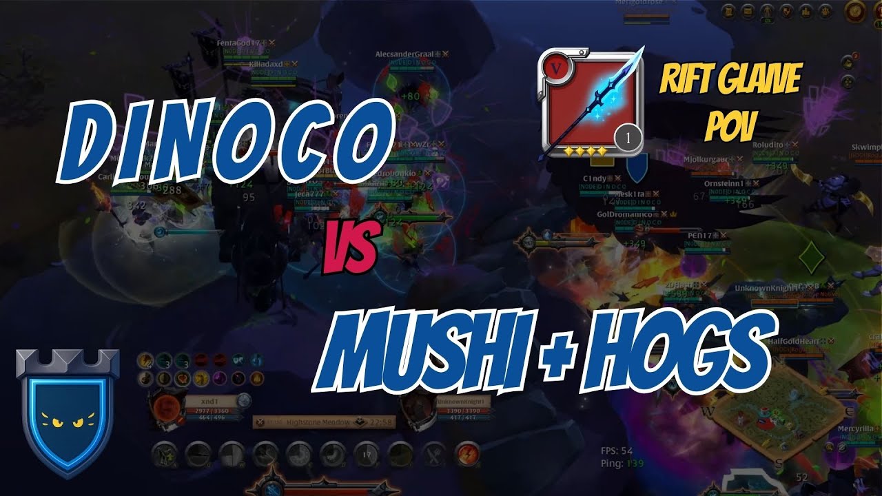 POV RIFT GLAIVE | DINOCO vs MUSHI + HOGs |  ALBION ZVZ