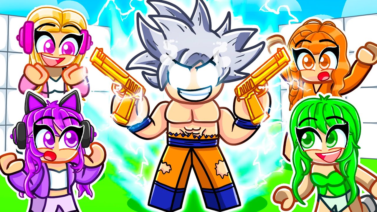 Becoming ULTRA INSTINCT GOKU In Roblox Rivals With MY CRAZY FAN GIRLS…