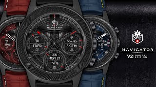 SWF Navigator Digital Watch Face for Wear OS 3.0+ screenshot 4