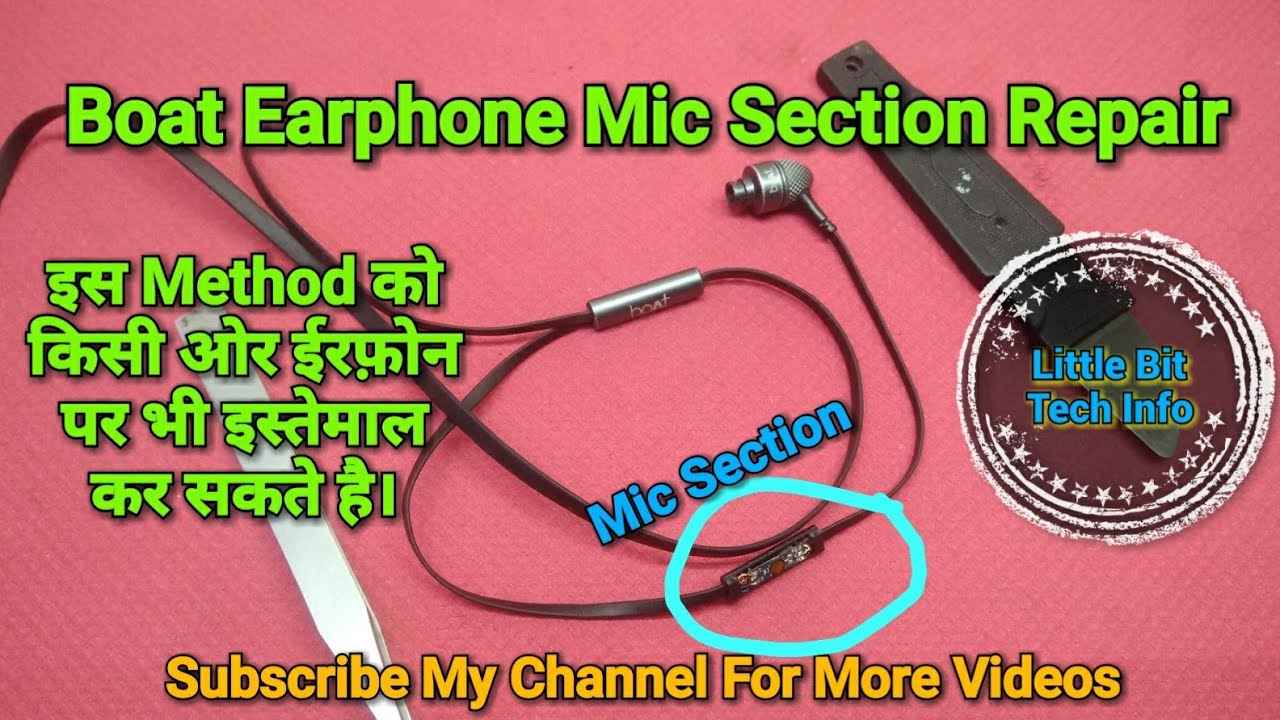 Boat or Any Other Brand Earphones Mic Section Repair YouTube